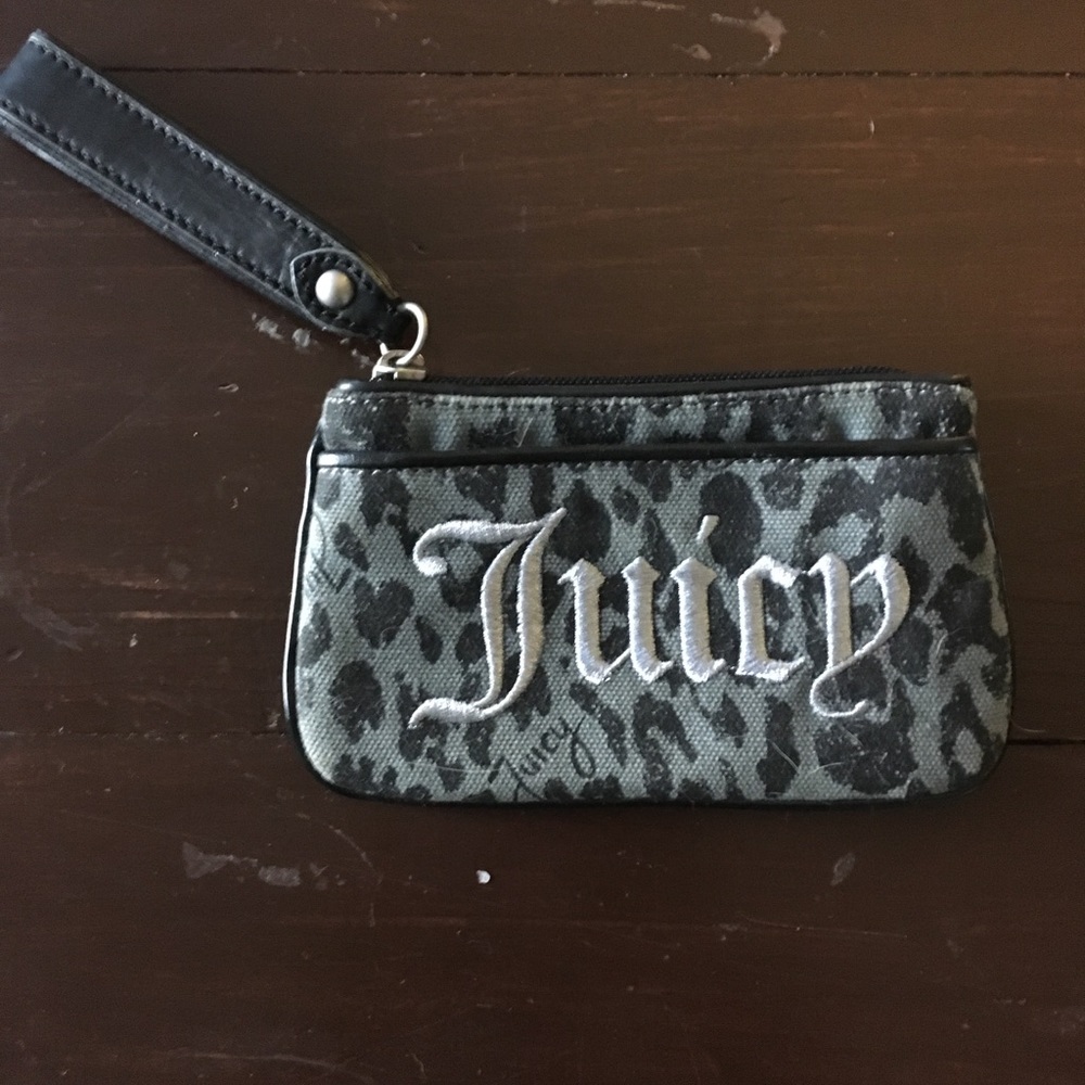 Super fun Juicy Couture leopard print wristlet